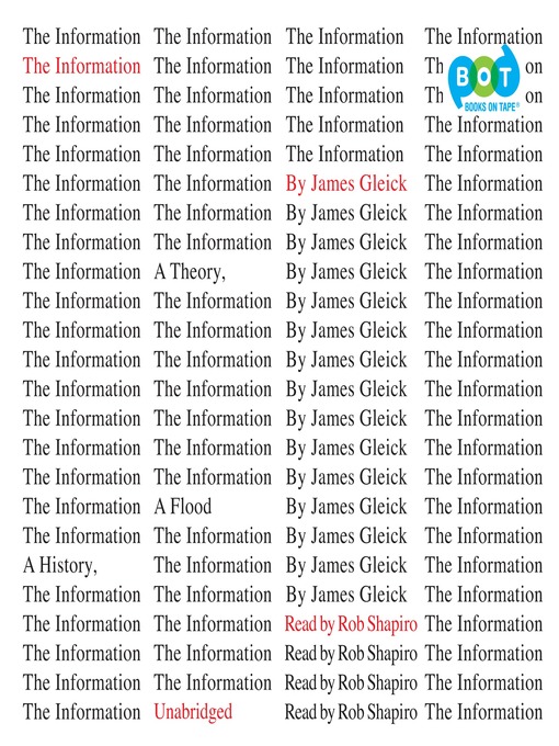 Title details for The Information by James Gleick - Wait list